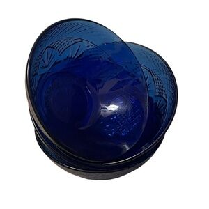 Vintage‎ Sapphire Blue Cristal D'arques Dessert/Salad Bowls, Set Of 4